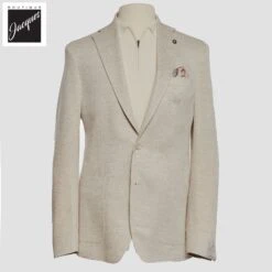 Ivory Linen-Knit Hampton Contemporary Fit Sport Jacket - Jack Victor