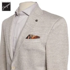 Oatmeal Herringbone Linen Stretch Hampton Contemporary Fit Comfortwear - Jack Victor 7 Oatmeal Herringbone Linen Stretch Hampton Contemporary Fit Comfortwear - Jack Victor -ETON Store JACKVICTORHAMPTONC01426 2