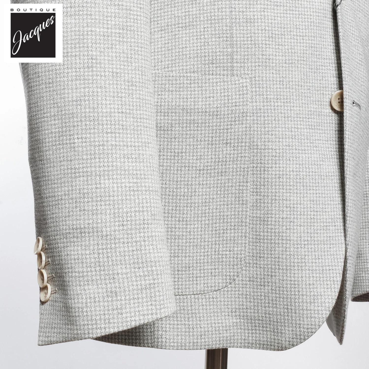 Light Gray Linen Cotton Comfortwear Hampton Contemporary Fit - Jack Victor 5 Light Gray Linen Cotton Comfortwear Hampton Contemporary Fit - Jack Victor - Image 3