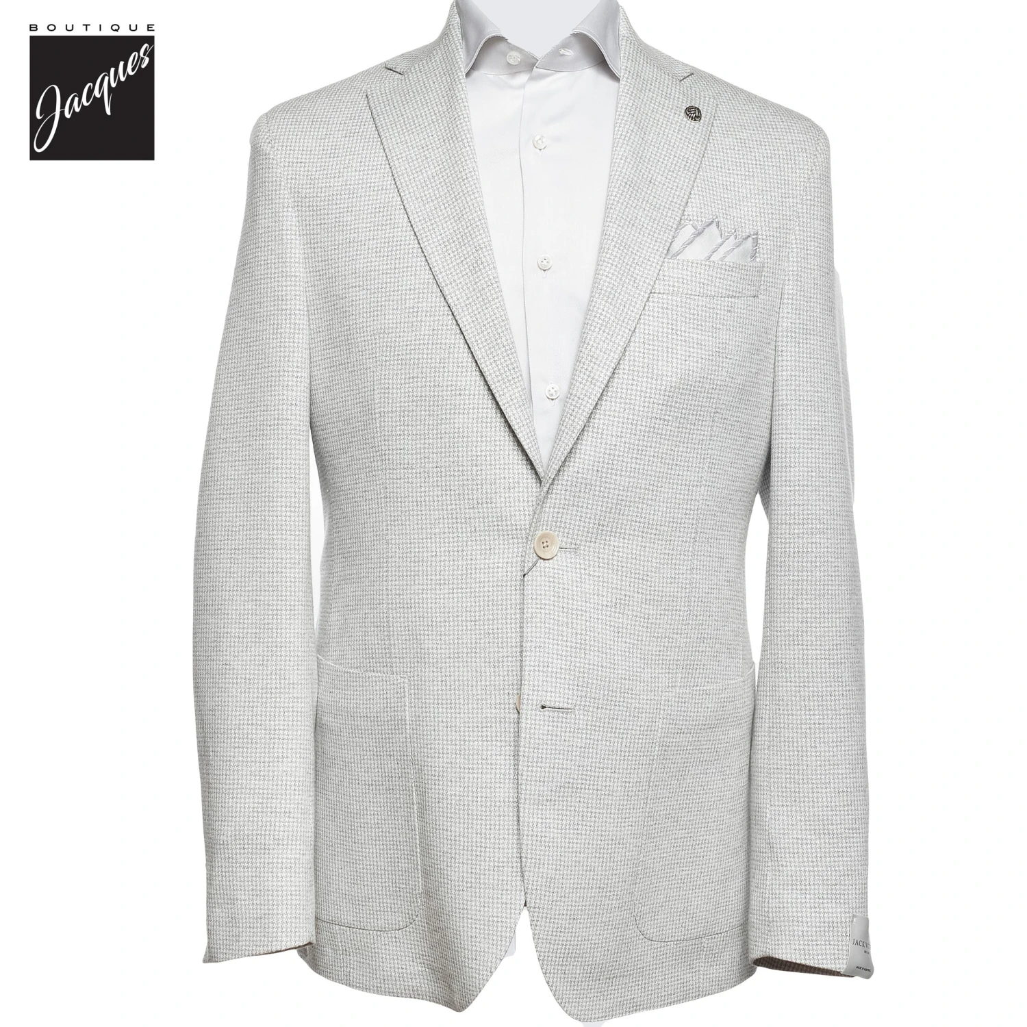 Light Gray Linen Cotton Comfortwear Hampton Contemporary Fit - Jack Victor 3 Light Gray Linen Cotton Comfortwear Hampton Contemporary Fit - Jack Victor