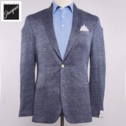 Blue Linen Knit Hartford Contemporary Fit Sport Jacket - Jack Victor