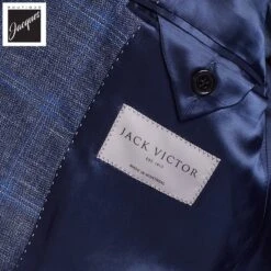 Mid Blue Check Hampton Loro Piana Contemporary Fit Sport Jacket - Jack Victor 8 Mid Blue Check Hampton Loro Piana Contemporary Fit Sport Jacket - Jack Victor -ETON Store JACKVICTORHAMPTONC01534 1