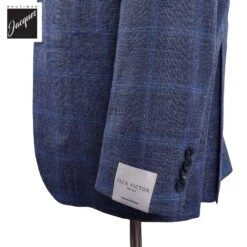 Mid Blue Check Hampton Loro Piana Contemporary Fit Sport Jacket - Jack Victor 9 Mid Blue Check Hampton Loro Piana Contemporary Fit Sport Jacket - Jack Victor -ETON Store JACKVICTORHAMPTONC01534 4