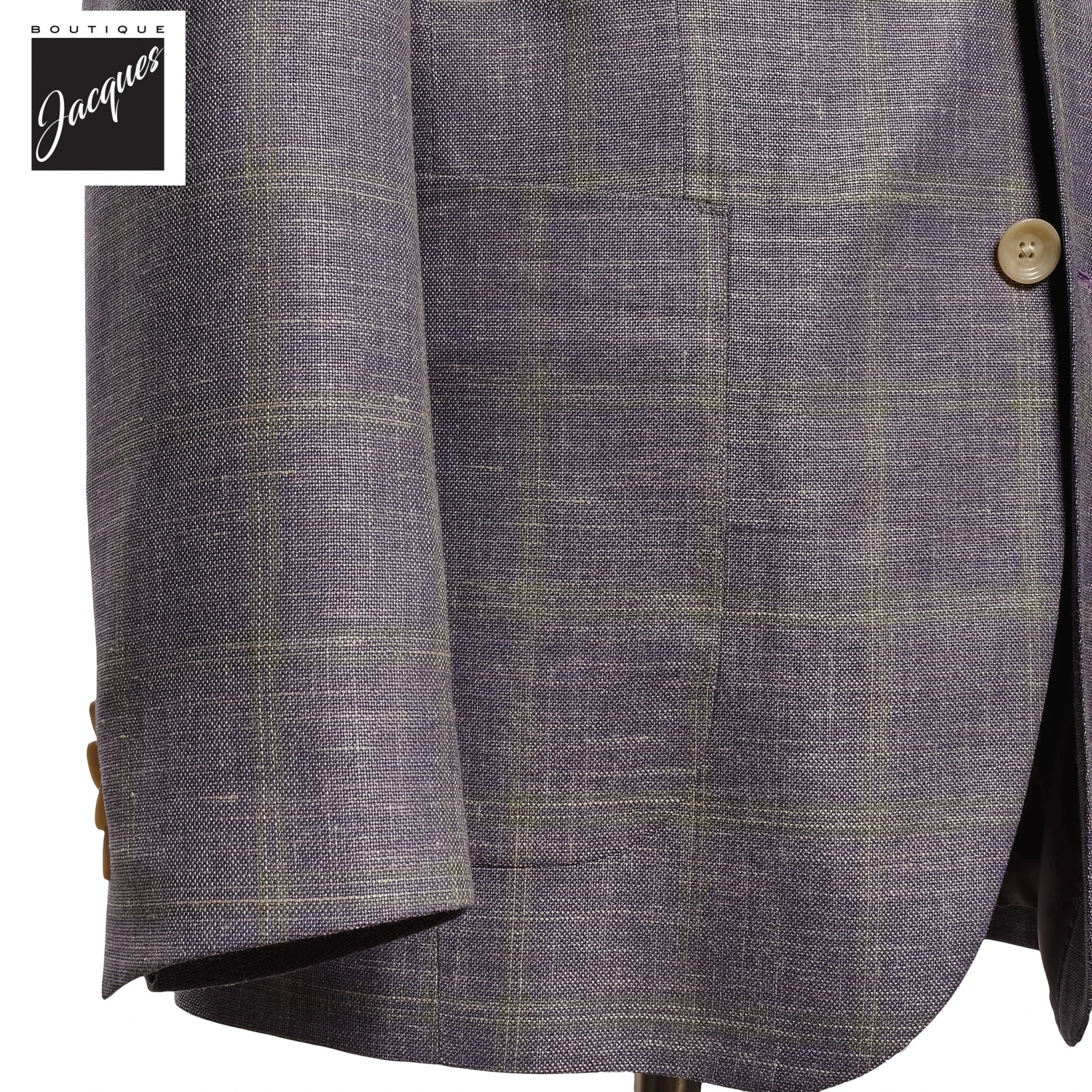 Lavender Check Hampton Loro Piana Contemporary Fit Sport Jacket - Jack Victor 5 Lavender Check Hampton Loro Piana Contemporary Fit Sport Jacket - Jack Victor - Image 3