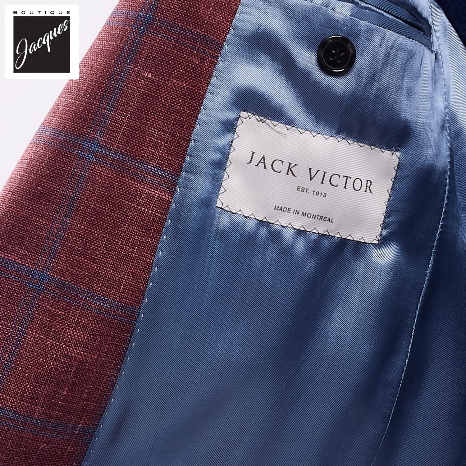 Bordeaux Windowpane Wool/Silk/Linen Knit Hampton Contemporary Fit Sport Jacket - Jack Victor 6 Bordeaux Windowpane Wool/Silk/Linen Knit Hampton Contemporary Fit Sport Jacket - Jack Victor - Image 4