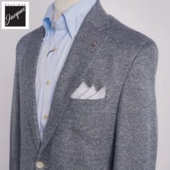 Blue Linen Knit Hampton Contemporary Fit Sport Jacket - Jack Victor 7 Blue Linen Knit Hampton Contemporary Fit Sport Jacket - Jack Victor -ETON Store JACKVICTORHARMPTONC01434 2