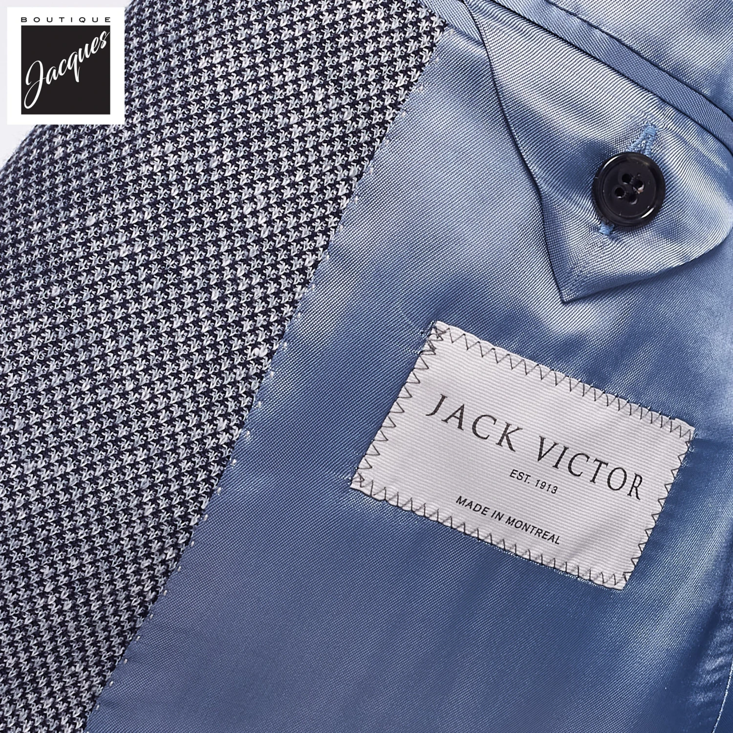 Blue Linen Knit Hampton Contemporary Fit Sport Jacket - Jack Victor 6 Blue Linen Knit Hampton Contemporary Fit Sport Jacket - Jack Victor - Image 4