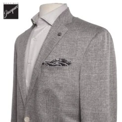 Mid Gray Knit Wool/Silk/Linen Hartford Contemporary Fit Sport Jacket - Jack Victor 7 Mid Gray Knit Wool/Silk/Linen Hartford Contemporary Fit Sport Jacket - Jack Victor -ETON Store JACKVICTORHARTFORDC01727 2