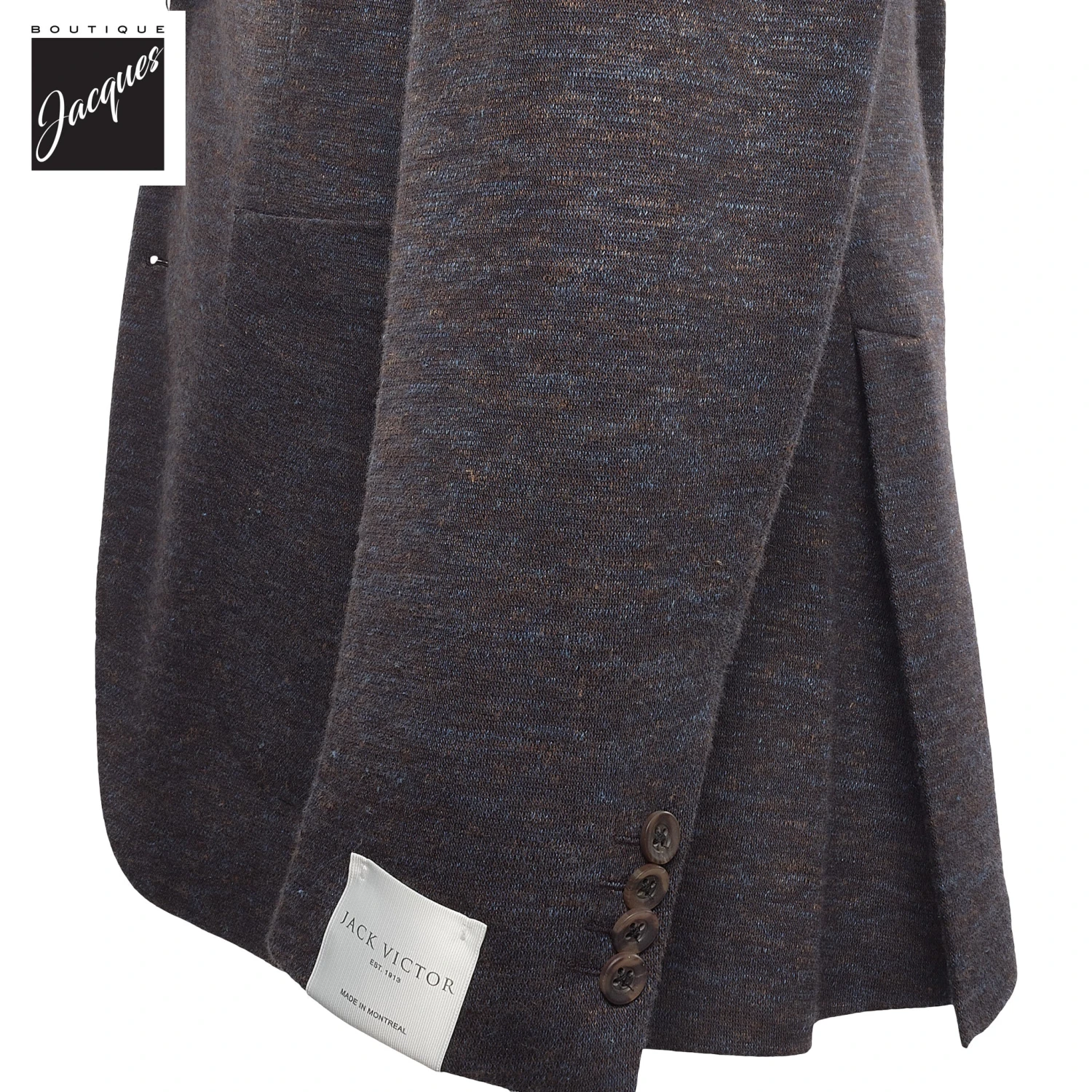 Brown Mélange Wool & Silk Hartford Contemporary Fit Sport Coat - Jack Victor 16 Brown Mélange Wool & Silk Hartford Contemporary Fit Sport Coat - Jack Victor - Image 14