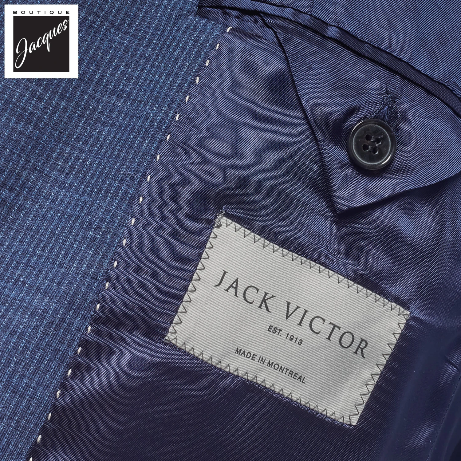 Blue Micro-Stripe Hartford Knit Suit - Jack Victor 6 Blue Micro-Stripe Hartford Knit Suit - Jack Victor - Image 4