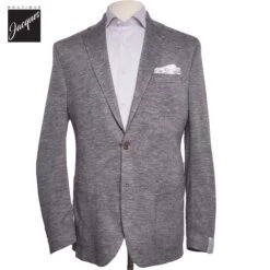 Gray Melange Wool/Silk/Linen Hartford Contemporary Fit Sport Jacket - Jack Victor