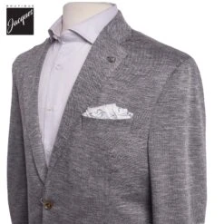 Gray Melange Wool/Silk/Linen Hartford Contemporary Fit Sport Jacket - Jack Victor 7 Gray Melange Wool/Silk/Linen Hartford Contemporary Fit Sport Jacket - Jack Victor -ETON Store JACKVICTORHARTFORDNC01503 2