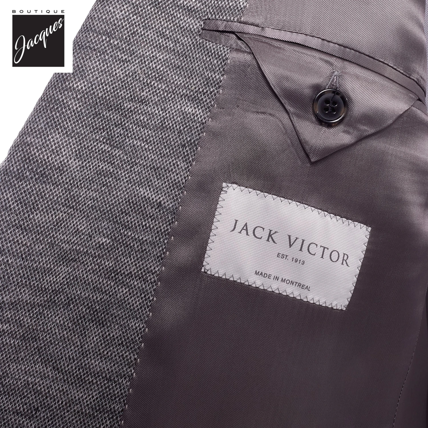 Gray Melange Wool/Silk/Linen Hartford Contemporary Fit Sport Jacket - Jack Victor 6 Gray Melange Wool/Silk/Linen Hartford Contemporary Fit Sport Jacket - Jack Victor - Image 4