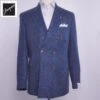Mid Blue Honeycomb Hill Contemporary Fit Double-Breasted Sport Jacket - Jack Victor 2 Mid Blue Honeycomb Hill Contemporary Fit Double-Breasted Sport Jacket - Jack Victor -ETON Store JACKVICTORHILLC1382 3