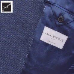 Mid Blue Honeycomb Hill Contemporary Fit Double-Breasted Sport Jacket - Jack Victor 9 Mid Blue Honeycomb Hill Contemporary Fit Double-Breasted Sport Jacket - Jack Victor -ETON Store JACKVICTORHILLC1382 4