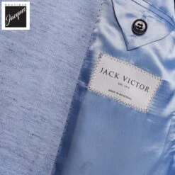 Light Blue Hill Contemporary Fit Double-Breasted Knit Sport Jacket - Jack Victor 9 Light Blue Hill Contemporary Fit Double-Breasted Knit Sport Jacket - Jack Victor -ETON Store JACKVICTORHILLC1395 4