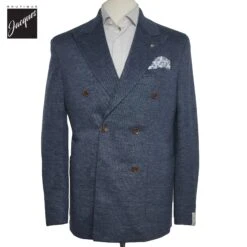 Blue Comfortwear Hill Contemporary Fit Cotton-Linen Sport Jacket - Jack Victor