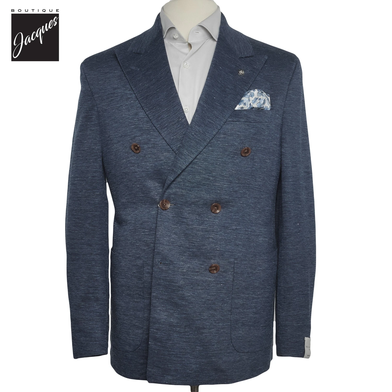 Blue Comfortwear Hill Contemporary Fit Cotton-Linen Sport Jacket - Jack Victor 3 Blue Comfortwear Hill Contemporary Fit Cotton-Linen Sport Jacket - Jack Victor