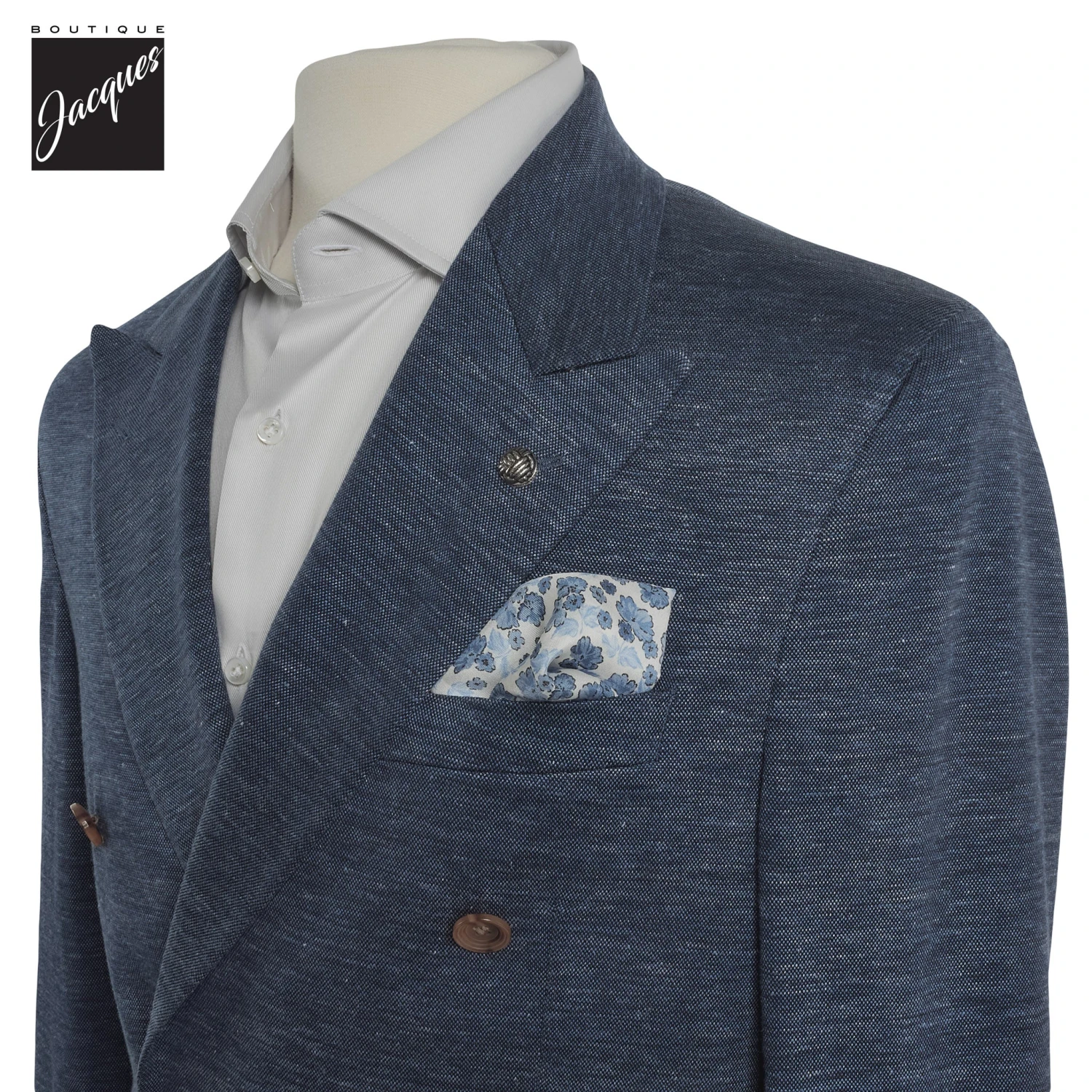 Blue Comfortwear Hill Contemporary Fit Cotton-Linen Sport Jacket - Jack Victor 4 Blue Comfortwear Hill Contemporary Fit Cotton-Linen Sport Jacket - Jack Victor - Image 2