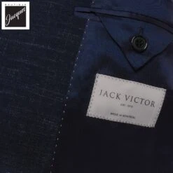 Blue Melange Neat Ivan Contemporary Fit Unconstructed Wool-Linen Suit - Jack Victor 9 Blue Melange Neat Ivan Contemporary Fit Unconstructed Wool-Linen Suit - Jack Victor -ETON Store JACKVICTORIAN3251462 4