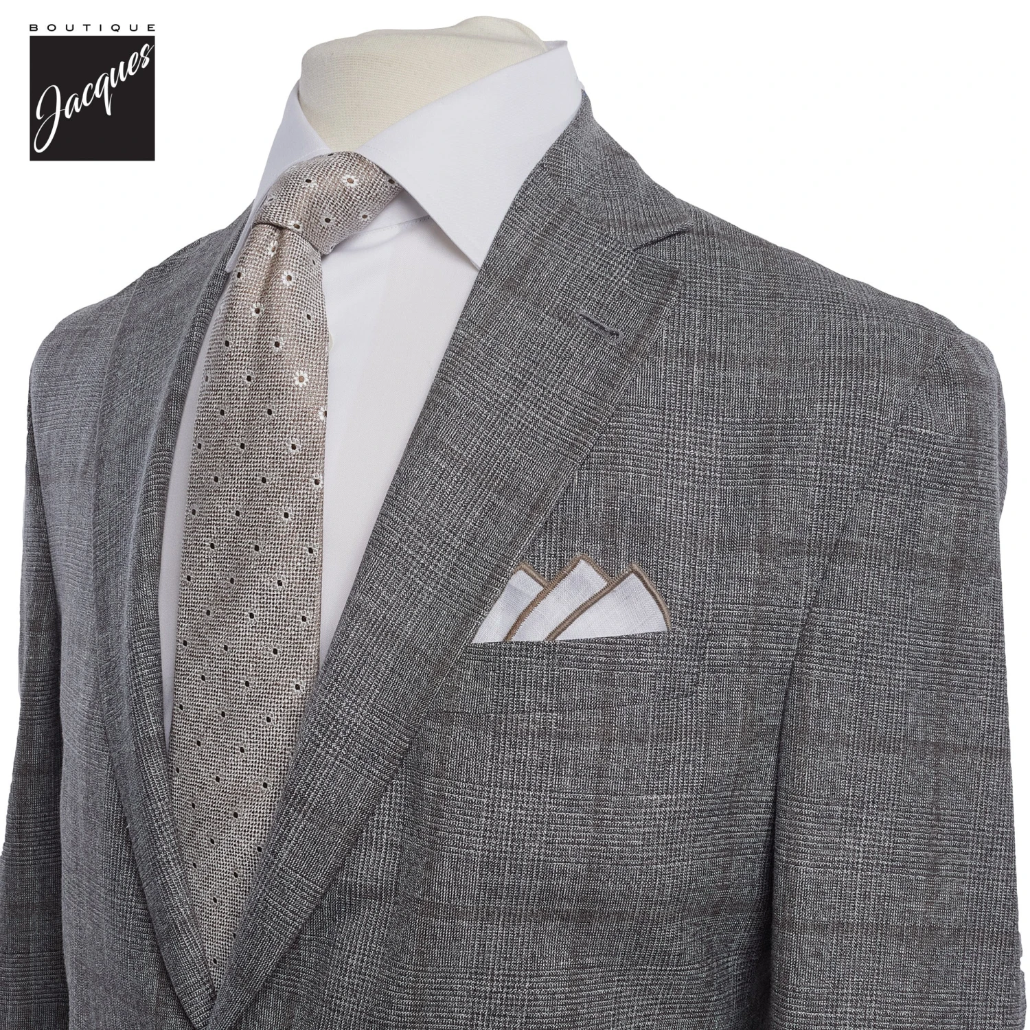 Gray Check Irving Contemporary Fit Wool Suit - Jack Victor 4 Gray Check Irving Contemporary Fit Wool Suit - Jack Victor - Image 2