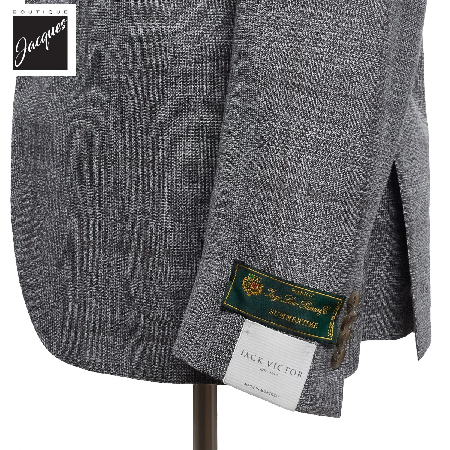 Gray Check Irving Contemporary Fit Wool Suit - Jack Victor 5 Gray Check Irving Contemporary Fit Wool Suit - Jack Victor - Image 3