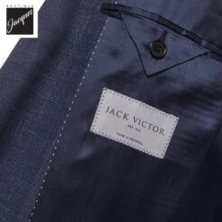 Blue Prince Of Wales Irving Contemporary Fit Wool Suit - Jack Victor 9 Blue Prince Of Wales Irving Contemporary Fit Wool Suit - Jack Victor -ETON Store JACKVICTORIRVINGL3458 4