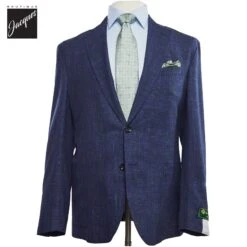 Blue Check Irving Contemporary Fit Wool Suit - Jack Victor