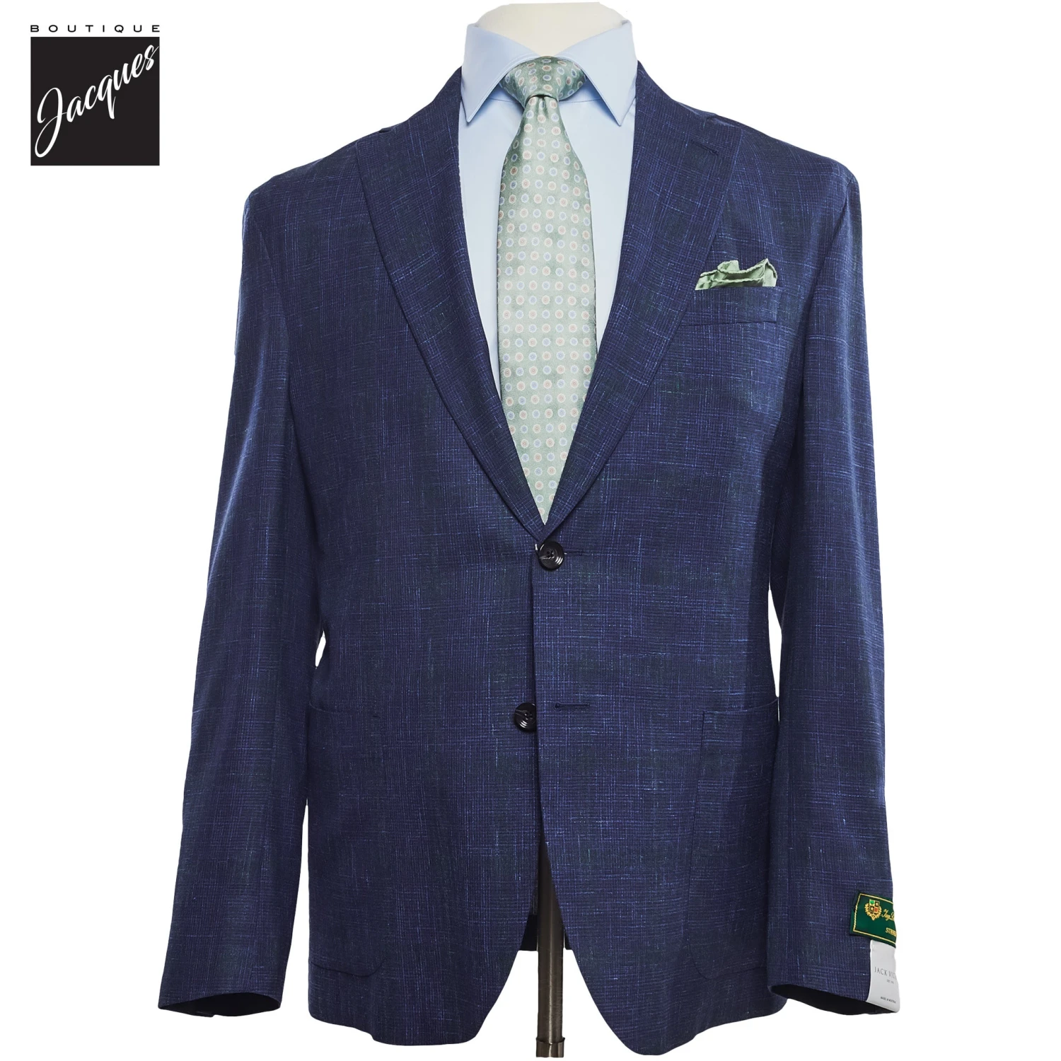 Blue Check Irving Contemporary Fit Wool Suit - Jack Victor 3 Blue Check Irving Contemporary Fit Wool Suit - Jack Victor