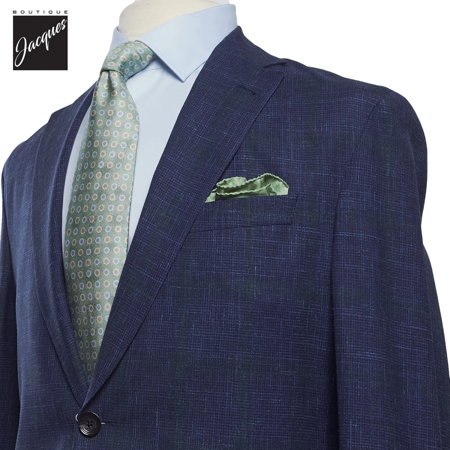 Blue Check Irving Contemporary Fit Wool Suit - Jack Victor 4 Blue Check Irving Contemporary Fit Wool Suit - Jack Victor - Image 2