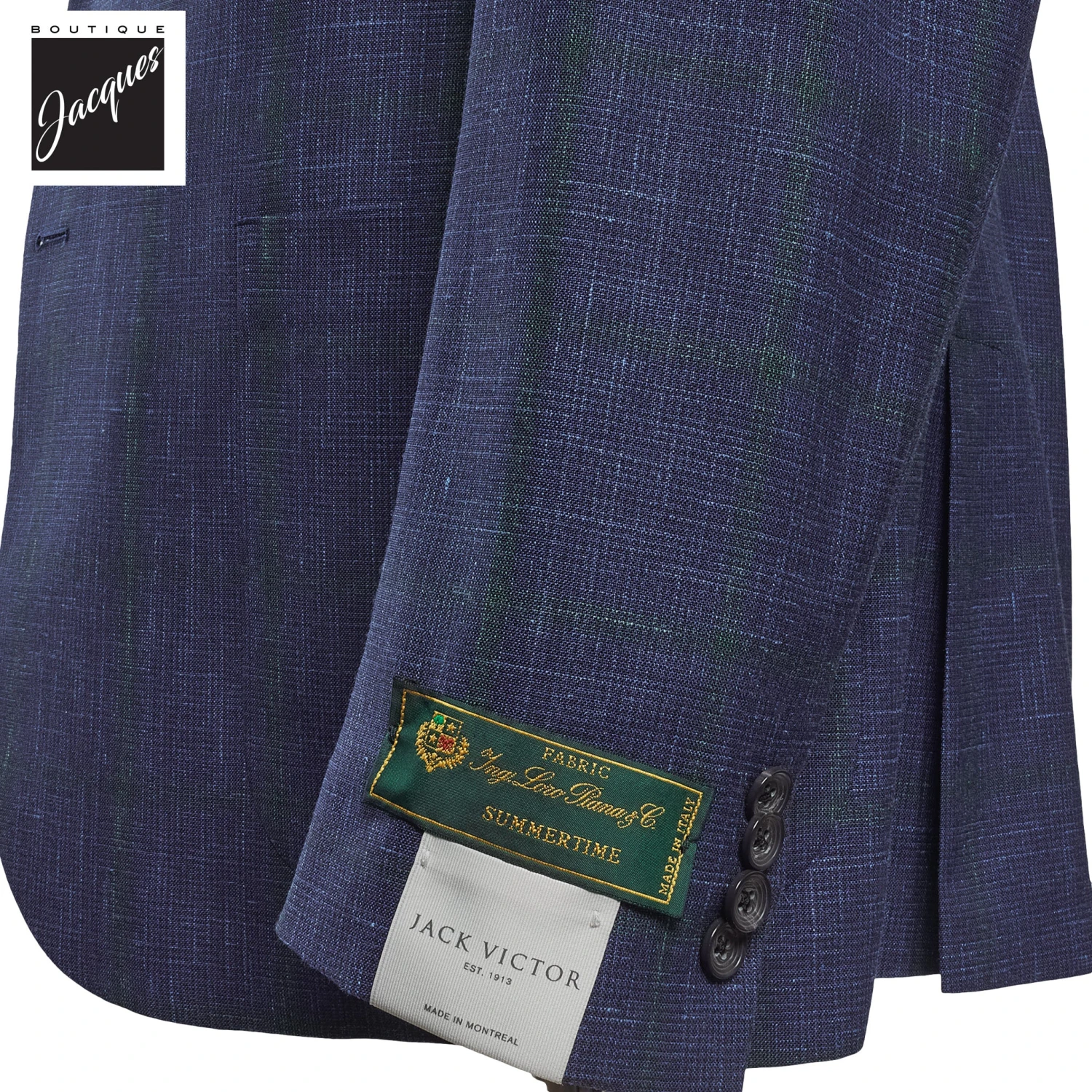 Blue Check Irving Contemporary Fit Wool Suit - Jack Victor 5 Blue Check Irving Contemporary Fit Wool Suit - Jack Victor - Image 3