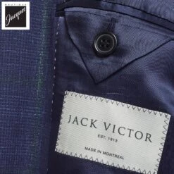 Blue Check Irving Contemporary Fit Wool Suit - Jack Victor 9 Blue Check Irving Contemporary Fit Wool Suit - Jack Victor -ETON Store JACKVICTORIRVINGL3461 4