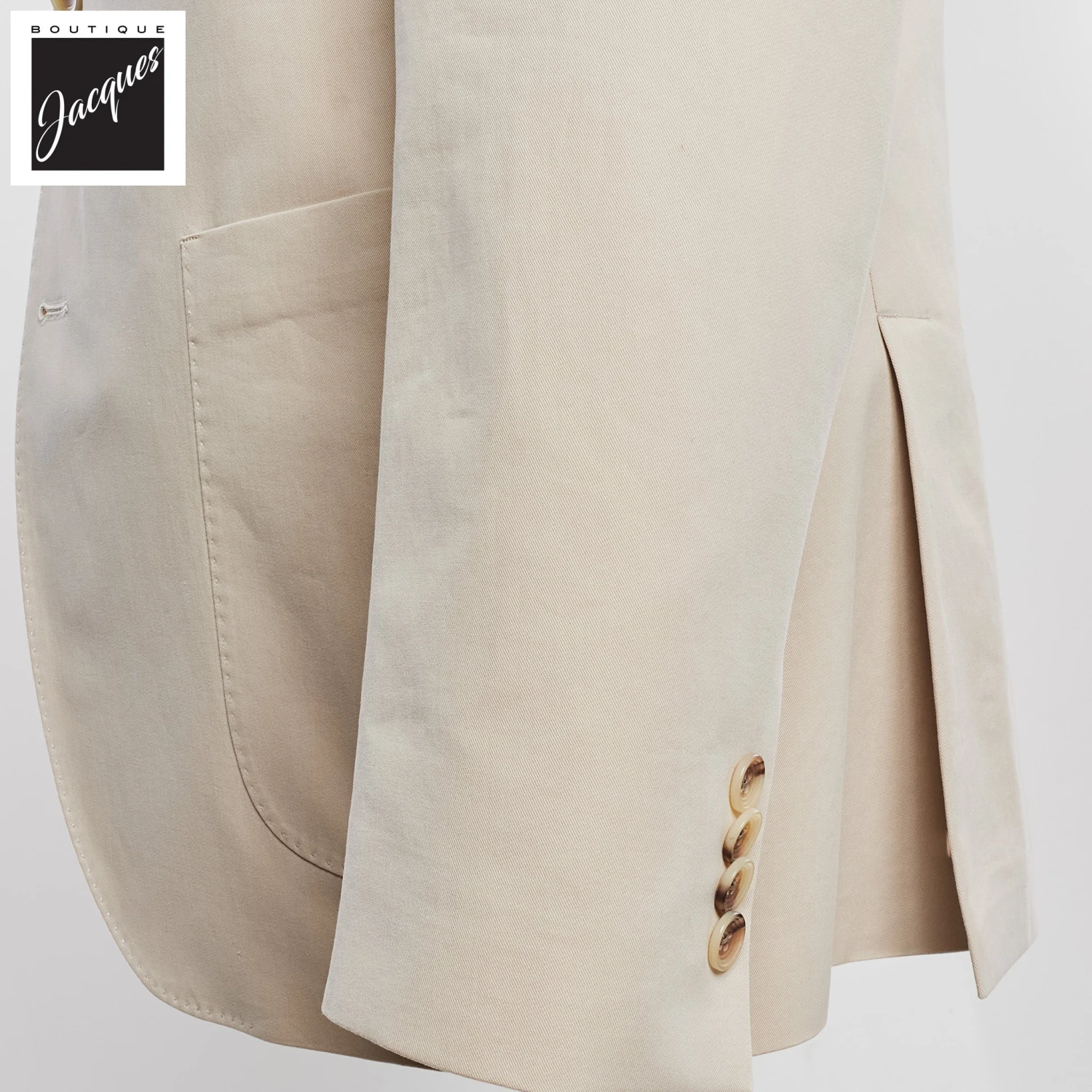 Beige Irving Cotton Cashmere Contemporary Fit Wool Suit - Jack Victor 5 Beige Irving Cotton Cashmere Contemporary Fit Wool Suit - Jack Victor - Image 3