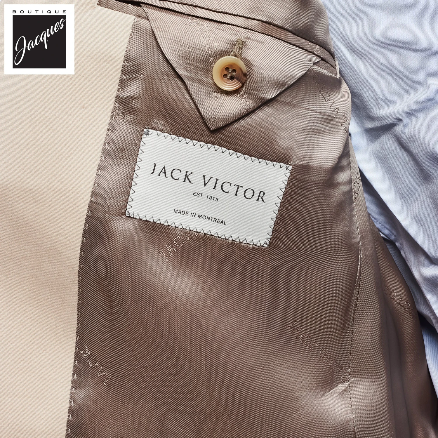 Beige Irving Cotton Cashmere Contemporary Fit Wool Suit - Jack Victor 6 Beige Irving Cotton Cashmere Contemporary Fit Wool Suit - Jack Victor - Image 4