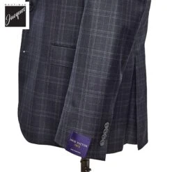Gray Check Super 150s Loro Piana Wool Mason Contemporary Fit Suit - Jack Victor 1913 8 Gray Check Super 150s Loro Piana Wool Mason Contemporary Fit Suit - Jack Victor 1913 -ETON Store JACKVICTORMASONJVC30959 3