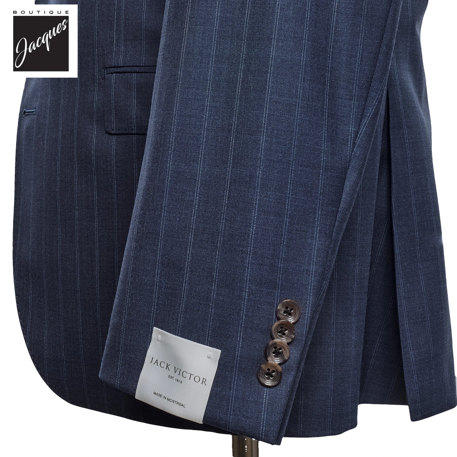 Blue Chalk-Stripe Vitale Barberis Wool Mason Contemporary Fit Suit - Jack Victor 1913 5 Blue Chalk-Stripe Vitale Barberis Wool Mason Contemporary Fit Suit - Jack Victor 1913 - Image 3