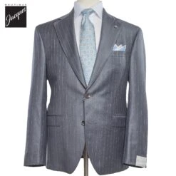 Gray Pin-Stripe Super 150s Loro Piana Wool Mason Contemporary Fit Suit - Jack Victor 1913