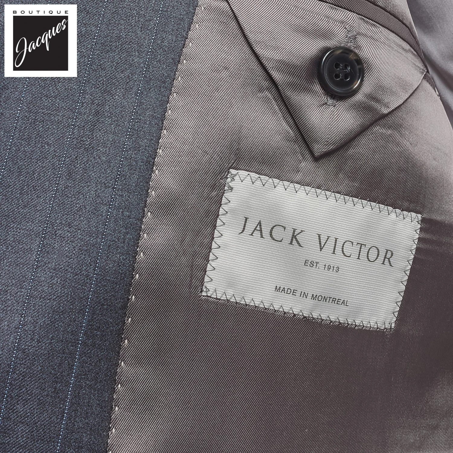 Gray Pin-Stripe Super 150s Loro Piana Wool Mason Contemporary Fit Suit - Jack Victor 1913 6 Gray Pin-Stripe Super 150s Loro Piana Wool Mason Contemporary Fit Suit - Jack Victor 1913 - Image 4