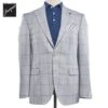 Pale Blue Windowpane Wool/Silk/Linen McAllen Contemporary Fit Sport Jacket - Jack Victor 1 Pale Blue Windowpane Wool/Silk/Linen McAllen Contemporary Fit Sport Jacket - Jack Victor -ETON Store JACKVICTORMCALLENJVC13011 1