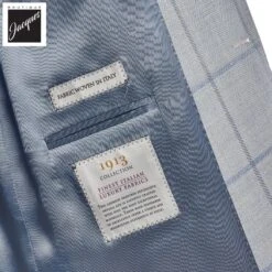 Pale Blue Windowpane Wool/Silk/Linen McAllen Contemporary Fit Sport Jacket - Jack Victor 9 Pale Blue Windowpane Wool/Silk/Linen McAllen Contemporary Fit Sport Jacket - Jack Victor -ETON Store JACKVICTORMCALLENJVC13011 4