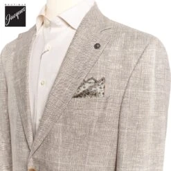 Oatmeal Prince-of-Wales Super 120s Wool Midland Contemporary Sport Jacket - Jack Victor 7 Oatmeal Prince-of-Wales Super 120s Wool Midland Contemporary Sport Jacket - Jack Victor -ETON Store JACKVICTORMIDLAND1231406 2