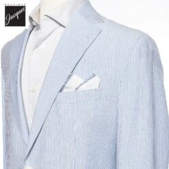 Mid-Blue Seersucker Midland Contemporary Fit Suit - Jack Victor 7 Mid-Blue Seersucker Midland Contemporary Fit Suit - Jack Victor -ETON Store JACKVICTORMIDLAND3201131 2