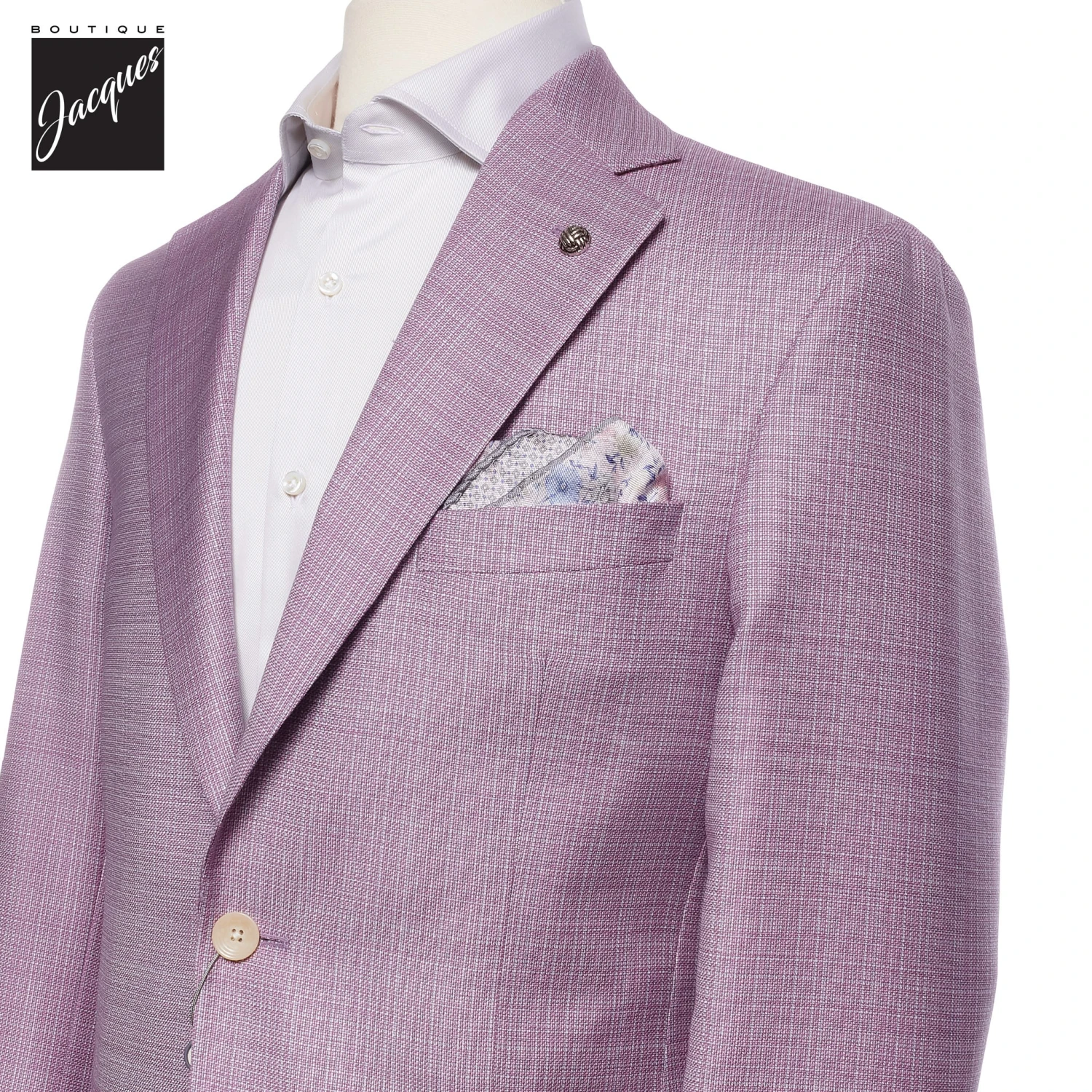 Lavender Neat Montana Contemporary Fit Sport Jacket - Jack Victor 4 Lavender Neat Montana Contemporary Fit Sport Jacket - Jack Victor - Image 2