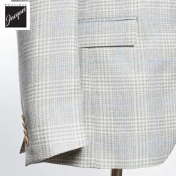 Light Gray Check Montana Contemporary Sport Jacket - Jack Victor 8 Light Gray Check Montana Contemporary Sport Jacket - Jack Victor -ETON Store JACKVICTORMONTANA1251424 3