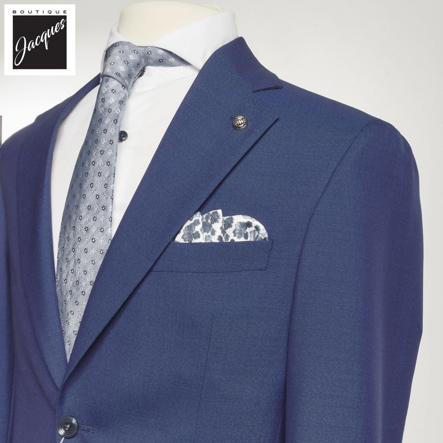 Mid Blue Montana Contemporary Fit Wool Suit - Jack Victor 4 Mid Blue Montana Contemporary Fit Wool Suit - Jack Victor - Image 2