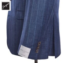 Blue Striped Vitale Barberis Wool Morgan Contemporary Fit Suit - Jack Victor 1913 8 Blue Striped Vitale Barberis Wool Morgan Contemporary Fit Suit - Jack Victor 1913 -ETON Store JACKVICTORMORGANJVC33053 3