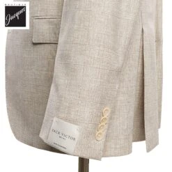 Oatmeal Prince-of-Wales Barberis Wool Morgan Contemporary Fit Suit - Jack Victor 1913 8 Oatmeal Prince-of-Wales Barberis Wool Morgan Contemporary Fit Suit - Jack Victor 1913 -ETON Store JACKVICTORMORGANJVC33055 3