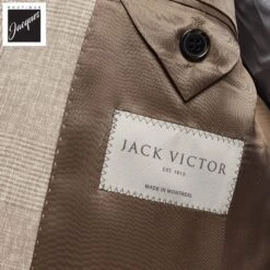 Oatmeal Prince-of-Wales Barberis Wool Morgan Contemporary Fit Suit - Jack Victor 1913 9 Oatmeal Prince-of-Wales Barberis Wool Morgan Contemporary Fit Suit - Jack Victor 1913 -ETON Store JACKVICTORMORGANJVC33055 4