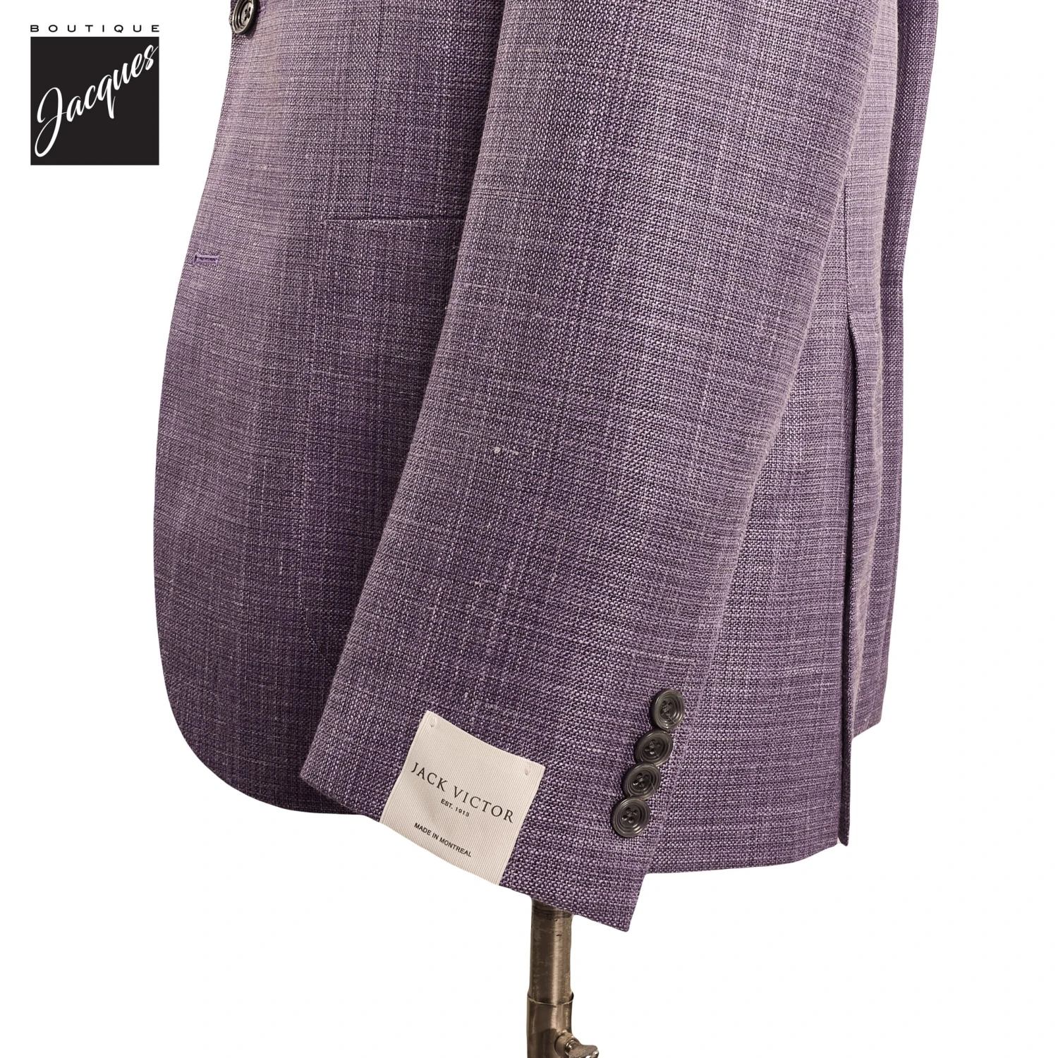 Lavender Neat Wool/Silk/Linen Morton Contemporary Fit Sport Jacket - Jack Victor 5 Lavender Neat Wool/Silk/Linen Morton Contemporary Fit Sport Jacket - Jack Victor - Image 3