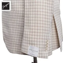 Oatmeal Houndstooth Drago Myles Contemporary Sport Jacket - Jack Victor 1913 8 Oatmeal Houndstooth Drago Myles Contemporary Sport Jacket - Jack Victor 1913 -ETON Store JACKVICTORMYLESJVC13052 3